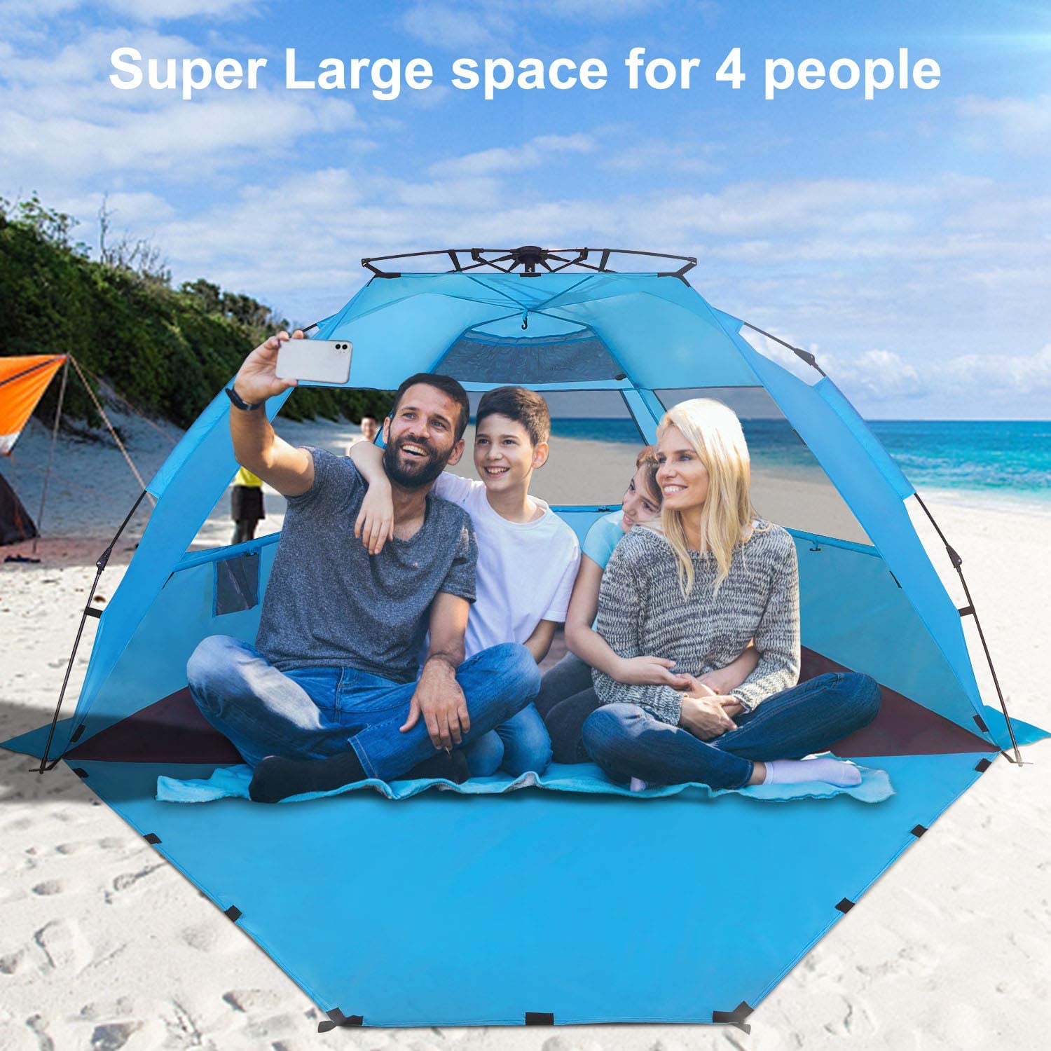 Lightweight Beach Tent Fit 3-4 Person